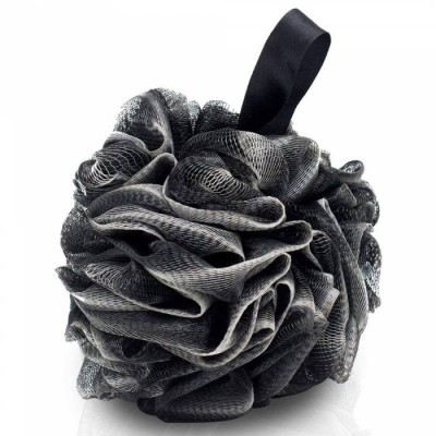 Amazon Hot Sell 60g Black Bamboo Charcoal Loofah Bath Sponge