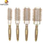 Bling rose gold nylon hair brush wholesale bristle brush hair